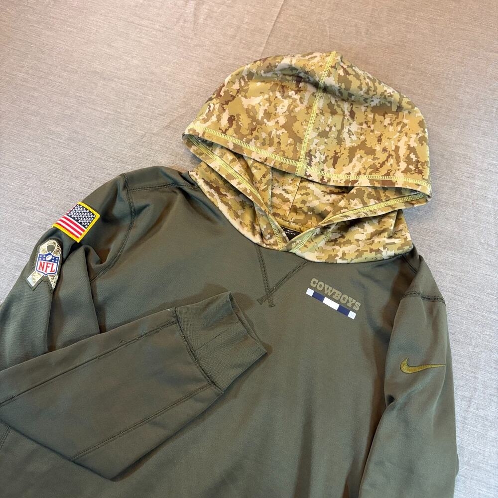 Nike Dallas Cowboys Salute to Service Hoodie XL Camo Patriotic Green